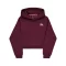 Basic Small Logo Hoodie Women - dark cherry