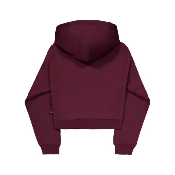 Basic Small Logo Hoodie Women - dark cherry