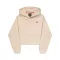 Basic Small Logo Hoodie Women - organic beige