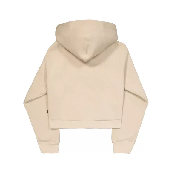 Basic Small Logo Hoodie Women - organic beige
