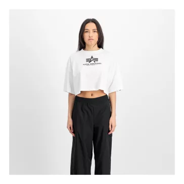 Basic Big Logo Cropped PP T-Shirt Women - white