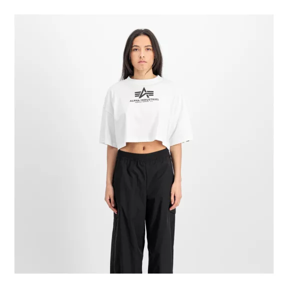 Basic Big Logo Cropped PP T-Shirt Women - white