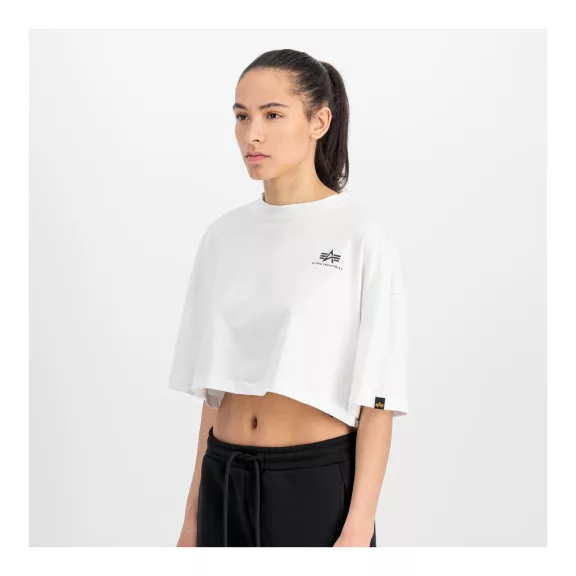 Basic Small Logo Cropped PP T-Shirt Women - white