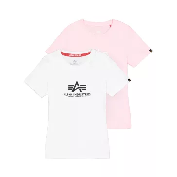 New Basic Big Logo T-Shirt 2 Pack Women - white/pastel pink