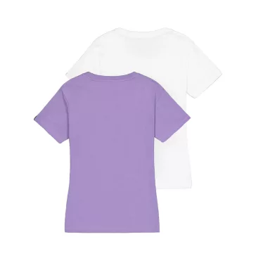 New Basic Big Logo T-Shirt 2 Pack Women - white/violet storm