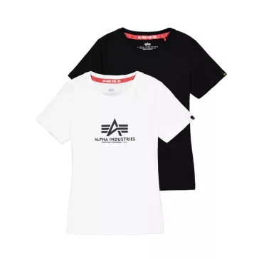 New Basic Big Logo T-Shirt 2 Pack Women - black/white