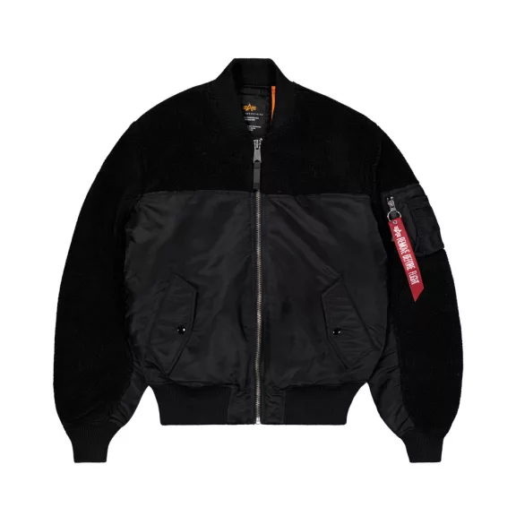 MA-1 Teddy Bomber Jacket - black