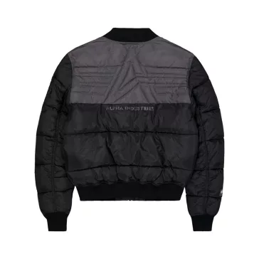 MA-1 Logo Puffer Winter Jacket - black