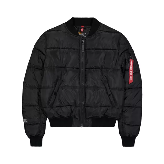 MA-1 Logo Puffer Winter Jacket - black