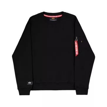 Label Sweashirt Backprint - black
