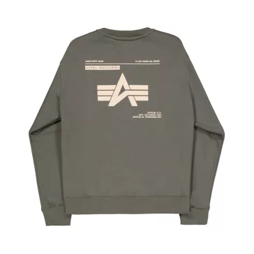 Label Sweashirt Backprint - dark olive