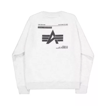 Label Sweashirt Backprint - pastel grey melange