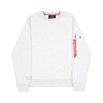 Label Sweashirt Backprint - pastel grey melange
