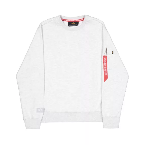 Label Sweashirt Backprint - pastel grey melange
