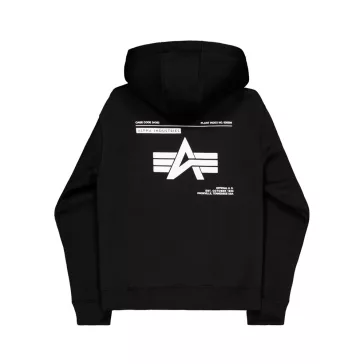 Label Backprint Hoodie - black