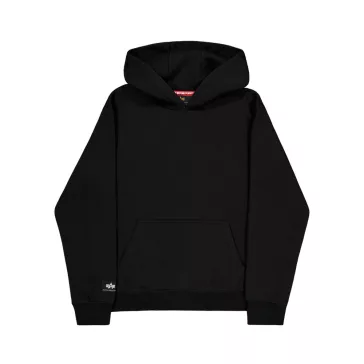 Label Backprint Hoodie - black