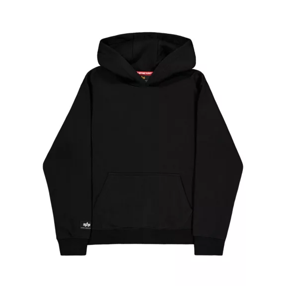 Label Backprint Hoodie - black
