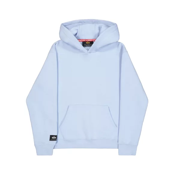 Label Backprint Hoodie - artic blue