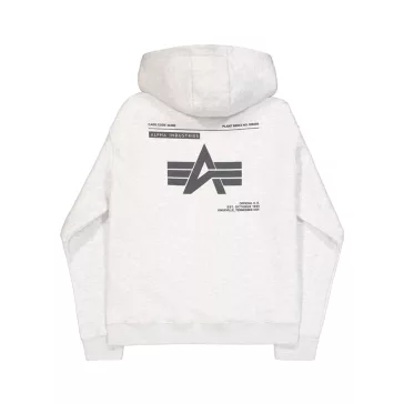 Label Backprint Hoodie - pastel grey melange
