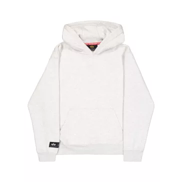 Label Backprint Hoodie - pastel grey melange