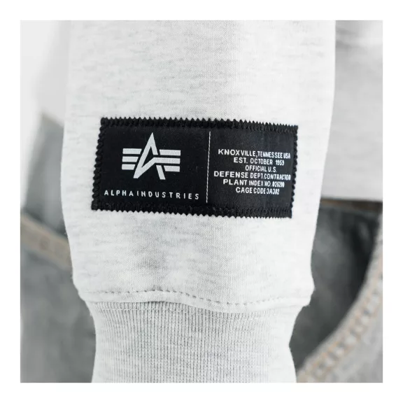 Label Backprint Hoodie - pastel grey melange
