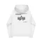 Label Zip Back Print Hoodie - pastel grey melange