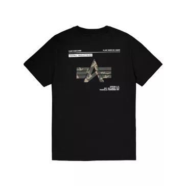 Camo Label Backprint T-Shirt - black