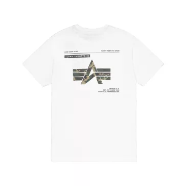 Camo Label Backprint T-Shirt - white