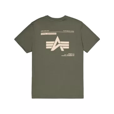 Label Backprint T-Shirt - dark olive