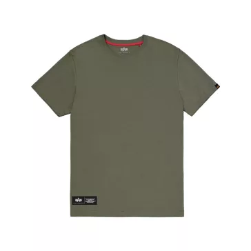 Label Backprint T-Shirt - dark olive