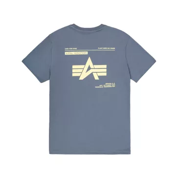 Label Backprint T-Shirt - denim blue