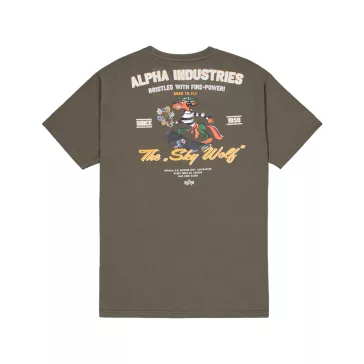 Sky Wolf T-Shirt - mud olive