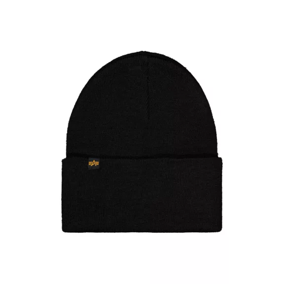 Rubber Logo Beanie - black