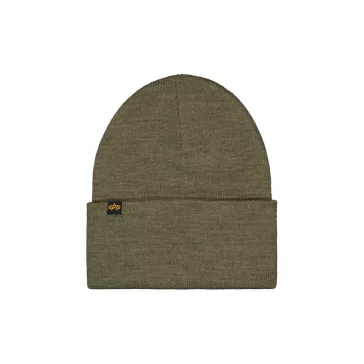 Rubber Logo Beanie - dark olive