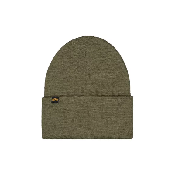 Rubber Logo Beanie - dark olive
