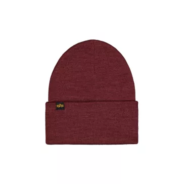 Rubber Logo Beanie - dark cherry
