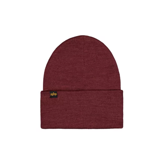Rubber Logo Beanie - dark cherry