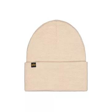 Rubber Logo Beanie - organic beige