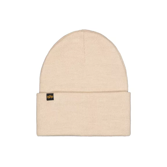 Rubber Logo Beanie - organic beige