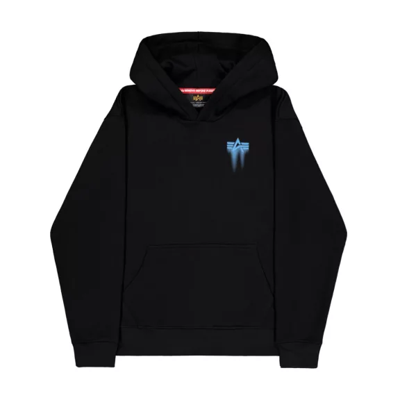 Spray Print Hoodie - black
