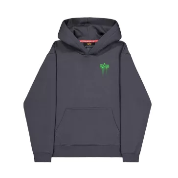 Spray Print Hoodie - vintage grey
