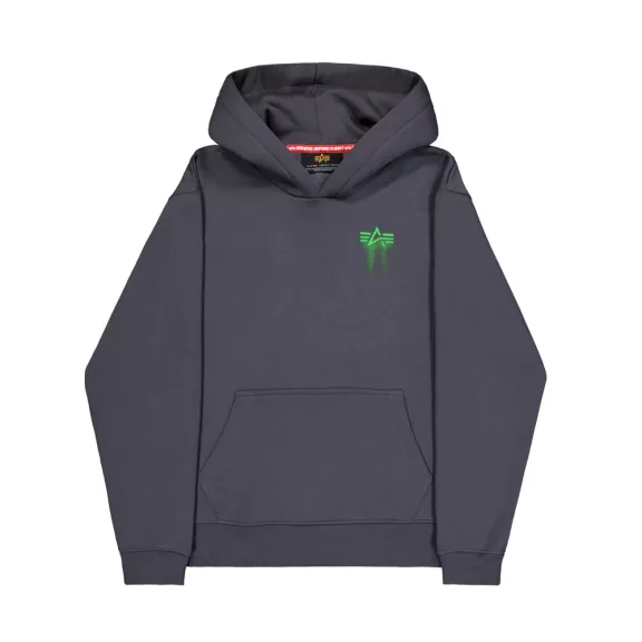 Spray Print Hoodie - vintage grey