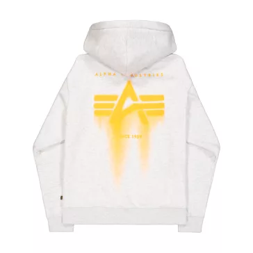 Spray Print Hoodie - pastel grey melange