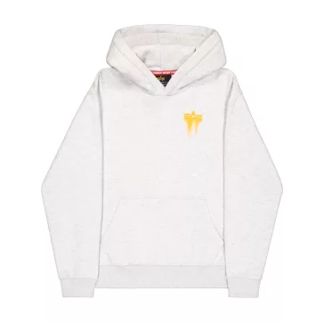 Spray Print Hoodie - pastel grey melange
