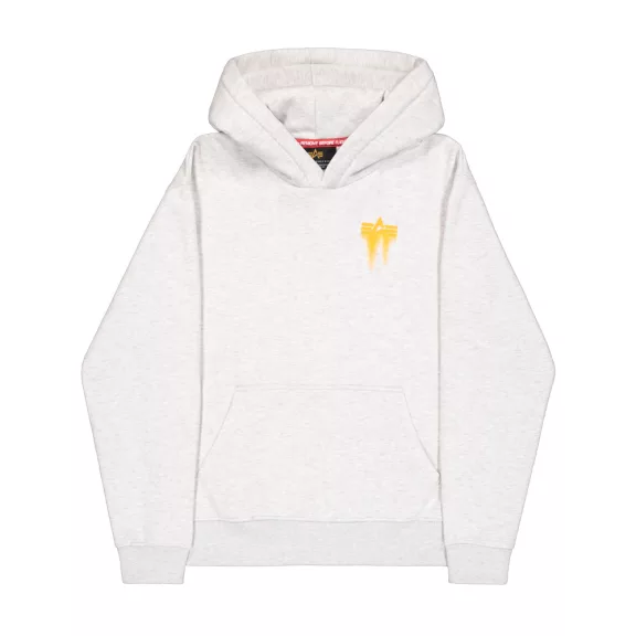Spray Print Hoodie - pastel grey melange
