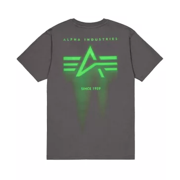 Spray Print T-Shirt - vintage grey