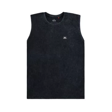 Waffle Small Logo Tank - black