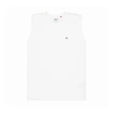Waffle Small Logo Tank - white