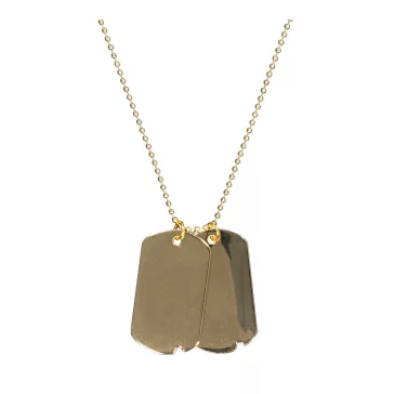 Dog Tag Necklace - gold