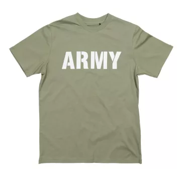 Army T - olive/white